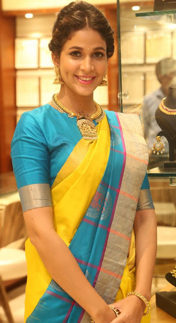 Beautiful Telugu Actress Lavanya Tripathi In Yellow Saree 7